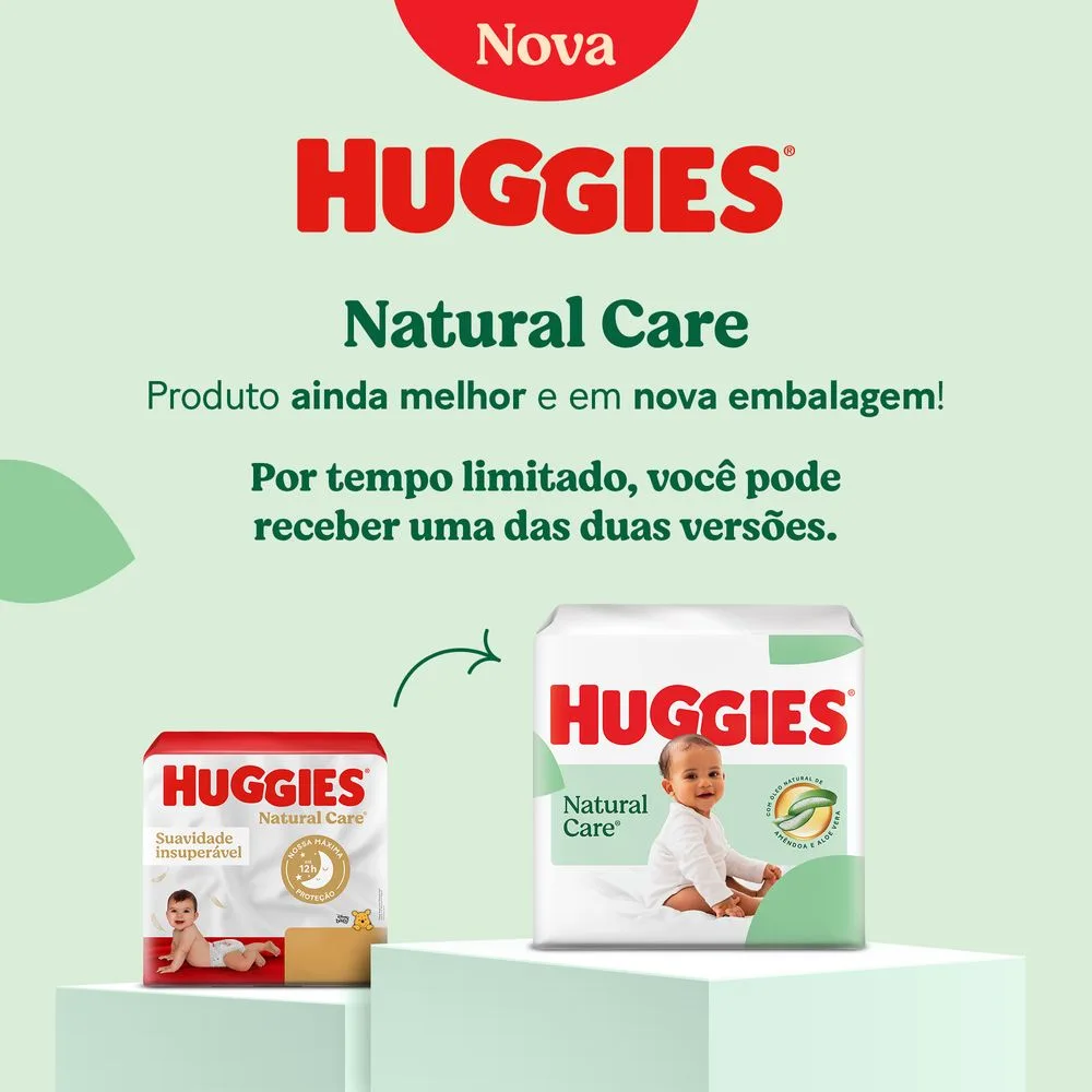 Huggies Fralda Descartável Premium Natural Care RN - 34 Un