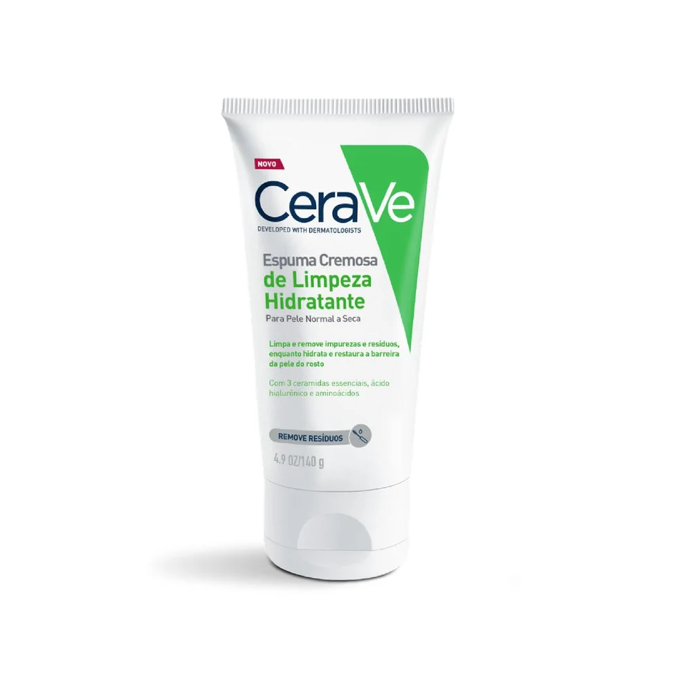 Espuma de Limpeza Facial CeraVe Hidratante Pele Normal a Seca 140g