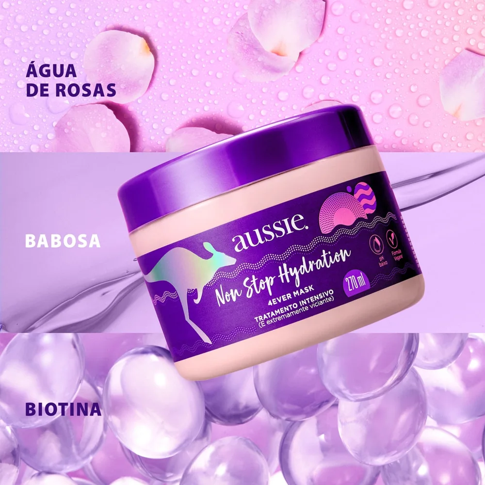 Máscara Capilar Aussie Non Stop Hydration 270ml