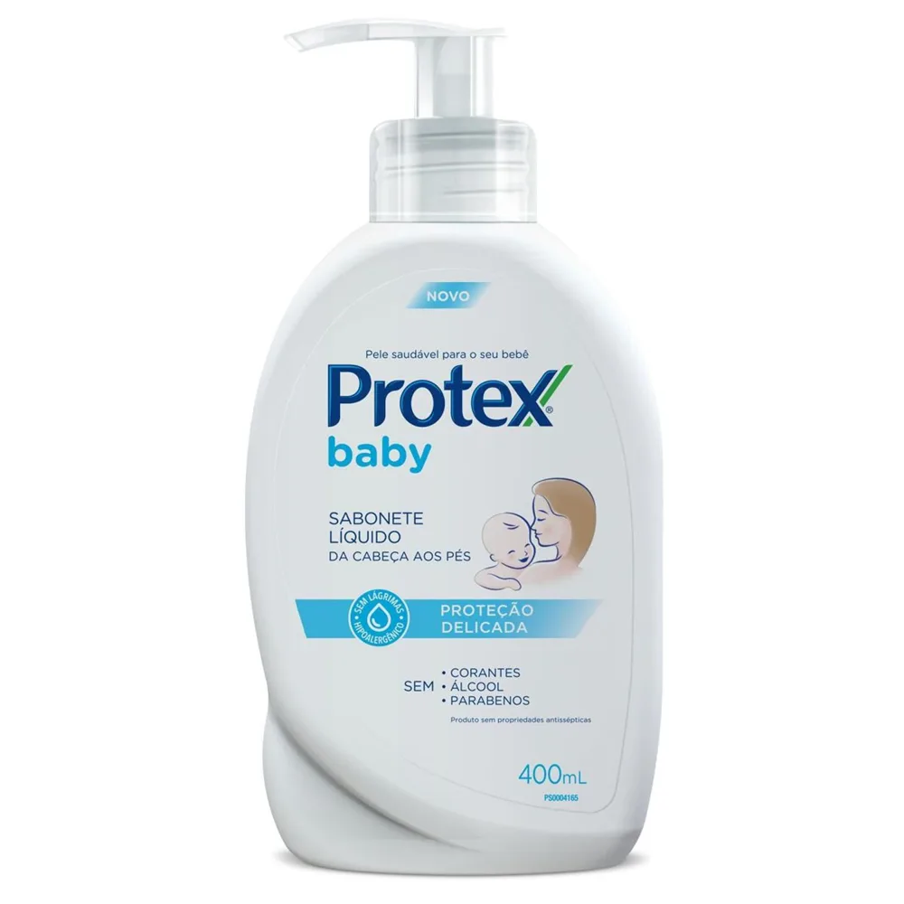 Sabonete Líquido Infantil Protex Baby Delicate Care Proteção Delicada da Cabeça aos Pés 400ml