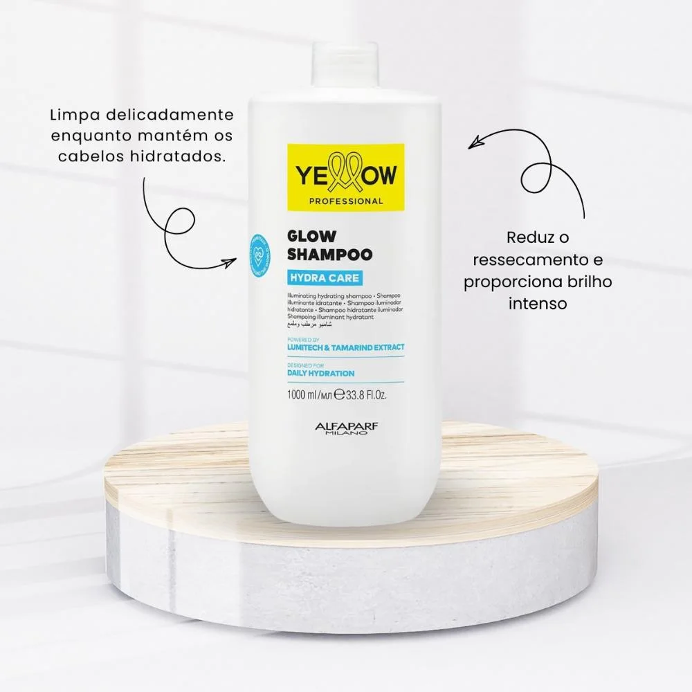 Shampoo Yellow Hydra Care Glow Hidratante Capilar 1 L