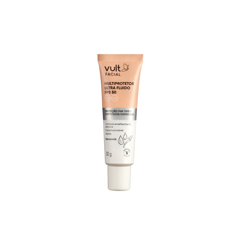 Protetor Solar Facial Vult Multiprotetor Ultra Fluido FPS50 30g