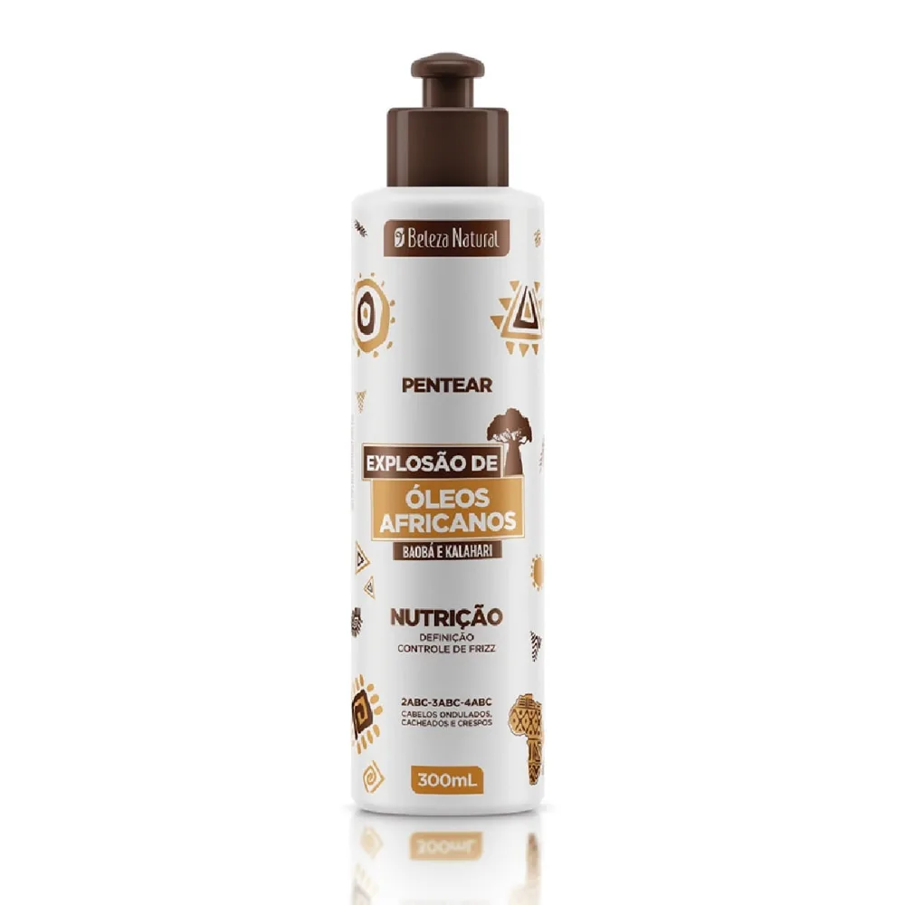 Creme Pentear Beleza Natural Óleos Africanos Nutrição 300ml