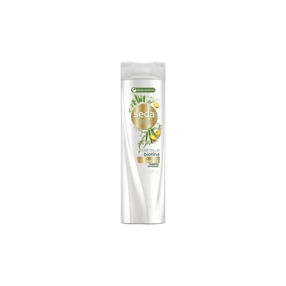 Shampoo Seda Recarga Natural Biotina e Óleo de Rícino 325ml