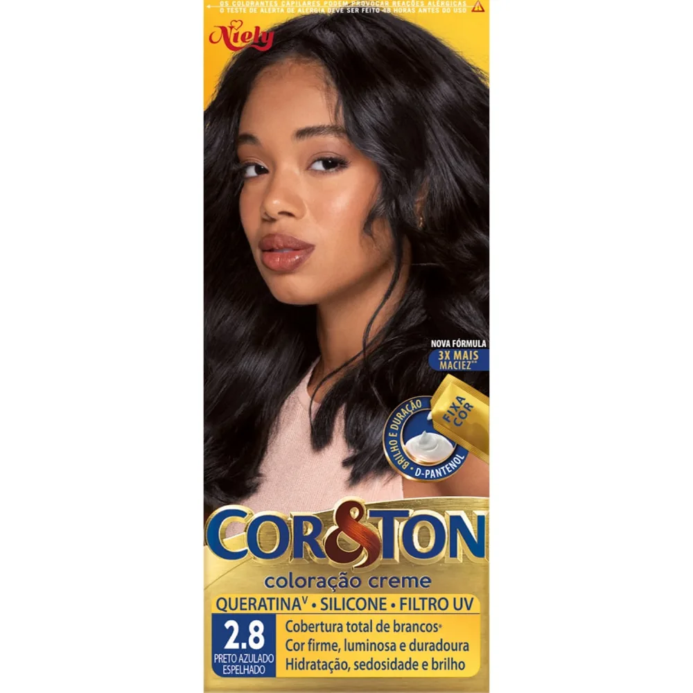 Tinta Niely Cor&Ton 2.8 Preto Azulado Espelhado