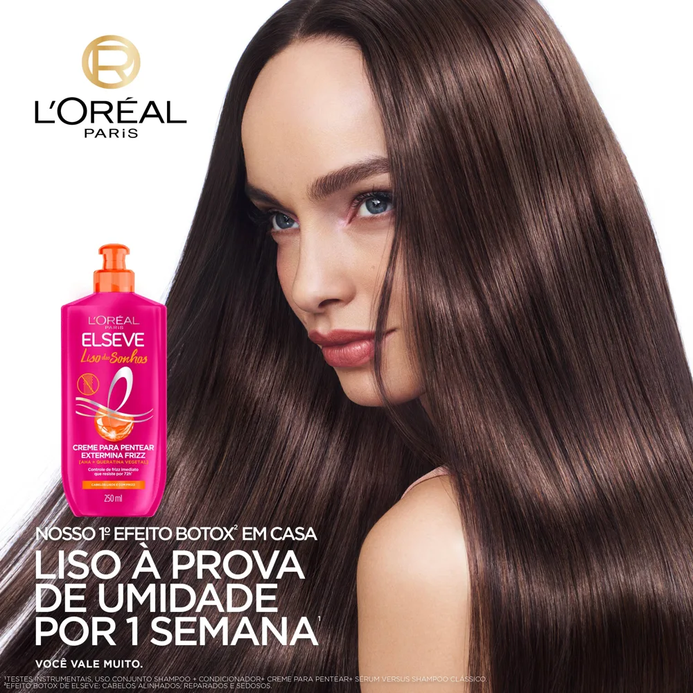 Creme de Pentear Elseve Liso dos Sonhos Extermina Frizz 250ml