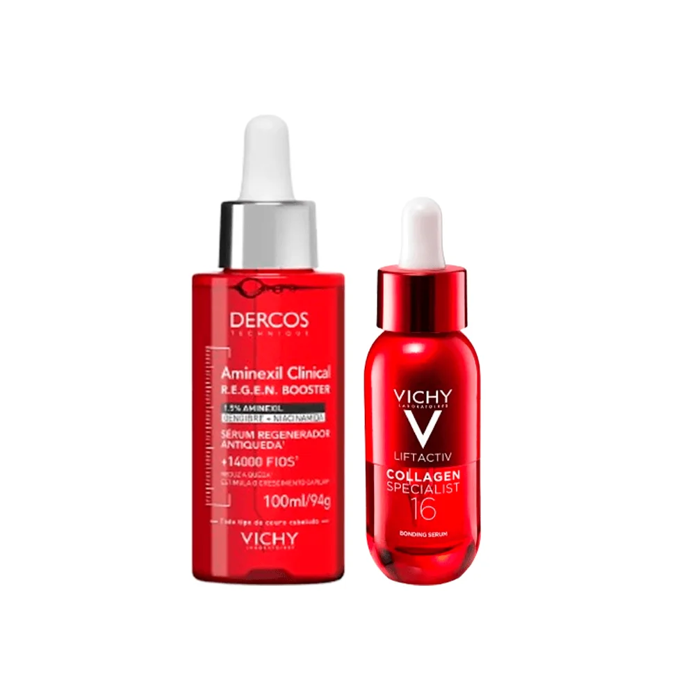 Kit Vichy Sérum Colágeno Liftactiv Specialist 16 30ml + Sérum Capilar Regenerador Antiqueda 100ml