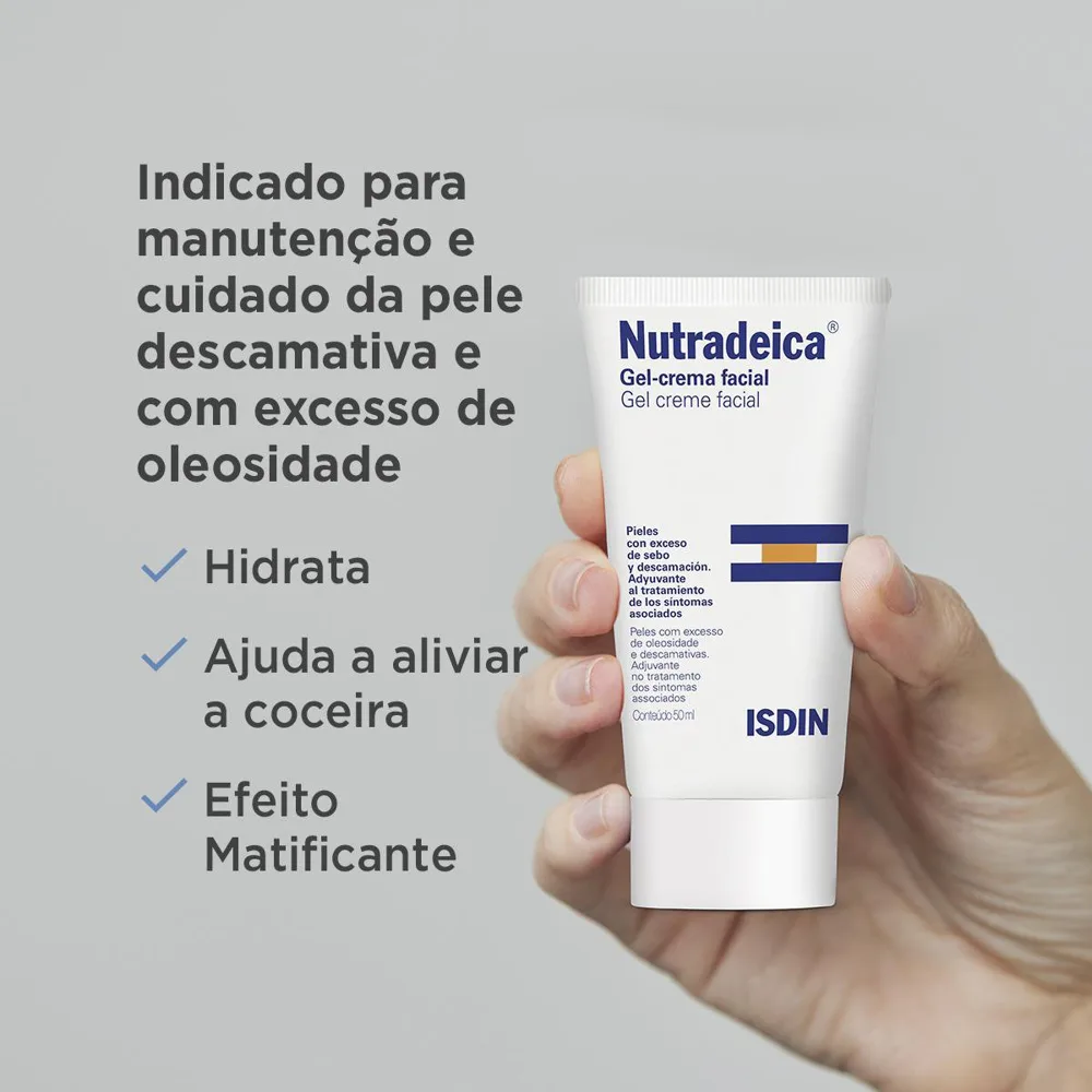 Gel Creme Facial Nutradeica Isdin para Pele Descamativa 50ml