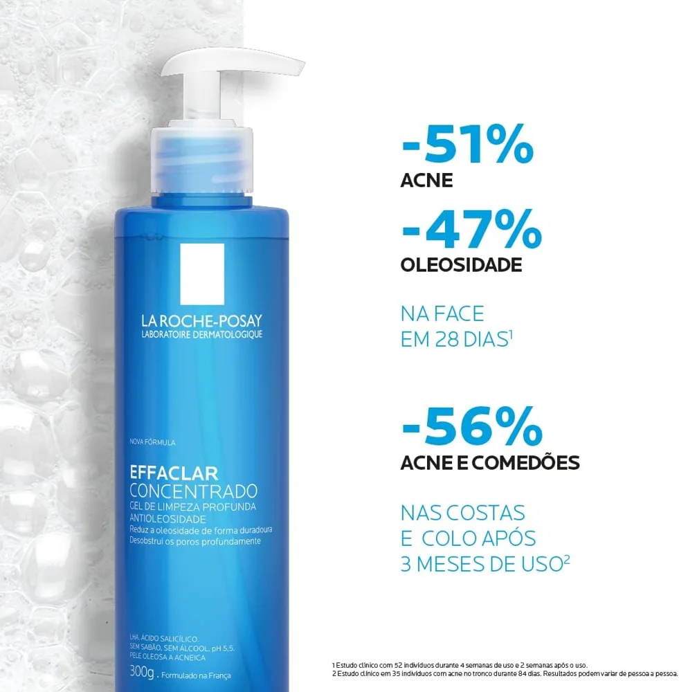 Gel de Limpeza Facial La Roche-Posay Effaclar Concentrado Antioleosidade 300g