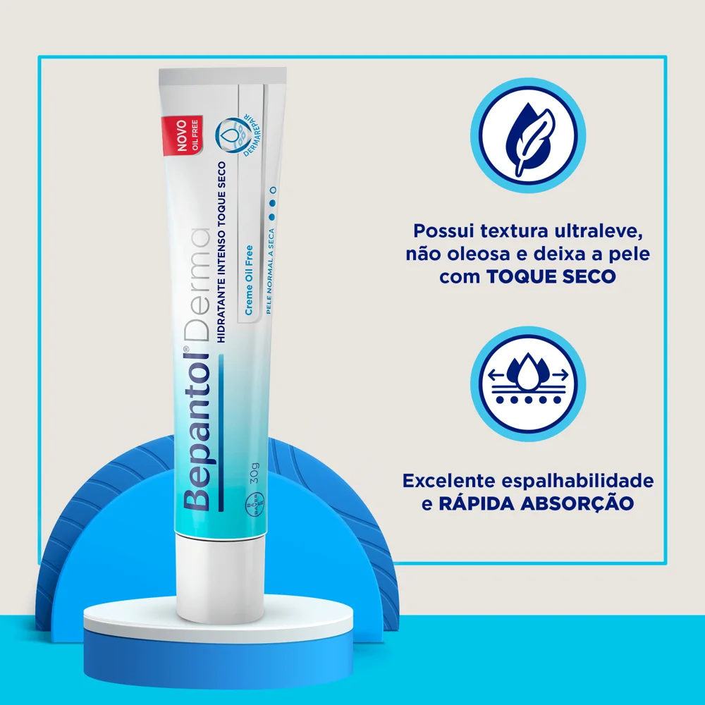 Creme Hidratante Bepantol Derma Toque Seco Oil Free Pele Normal a Seca 30g
