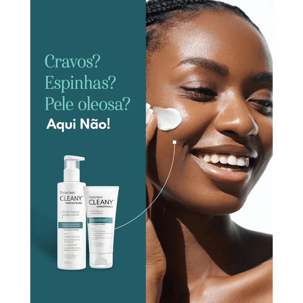 Gel de Limpeza Facial Theraskin Cleany Controle Antioleosidade 150ml