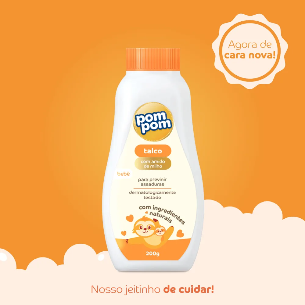 Talco Infantil Pom Pom 200g