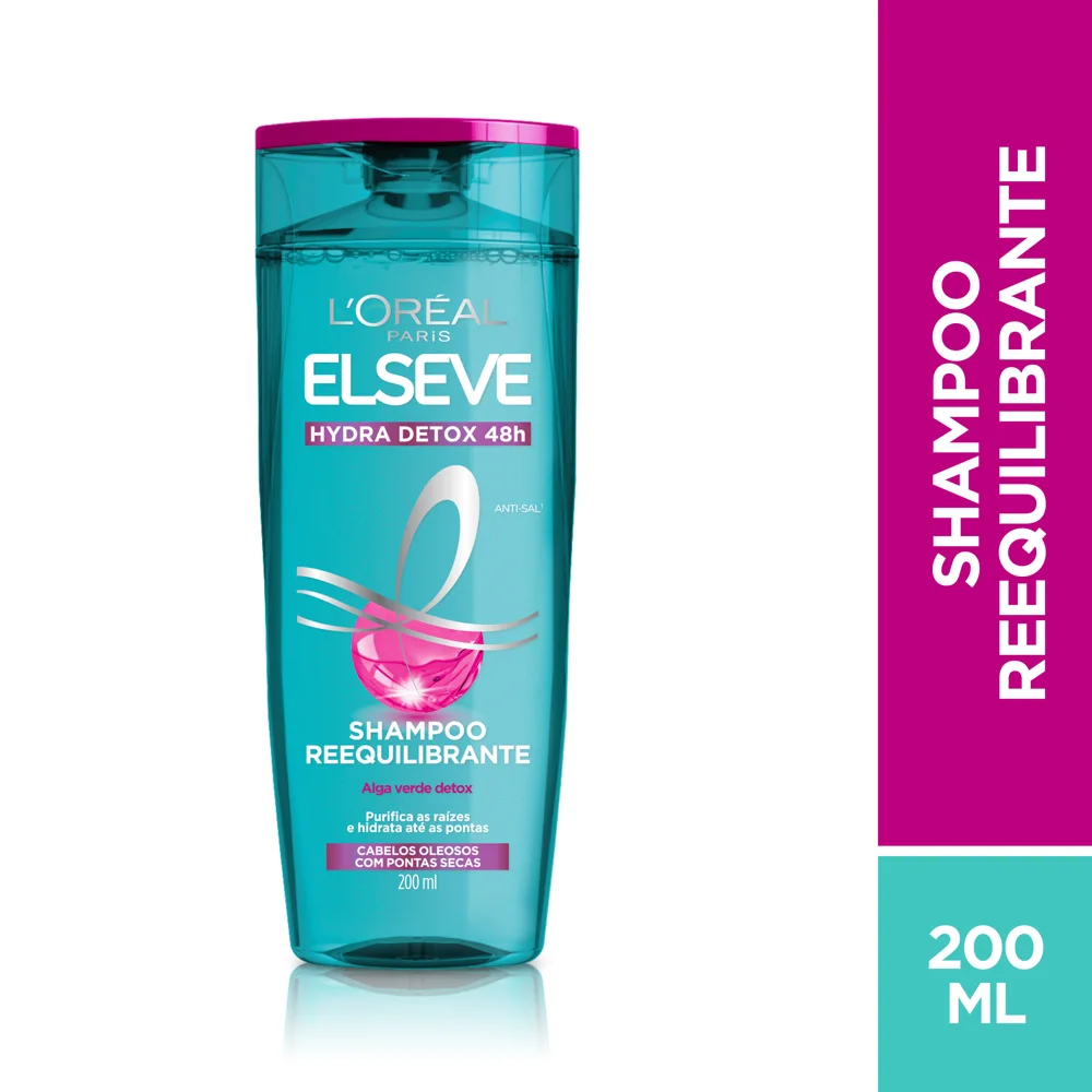 Shampoo Elseve Hydra Detox 48h Requilibrante 200ml