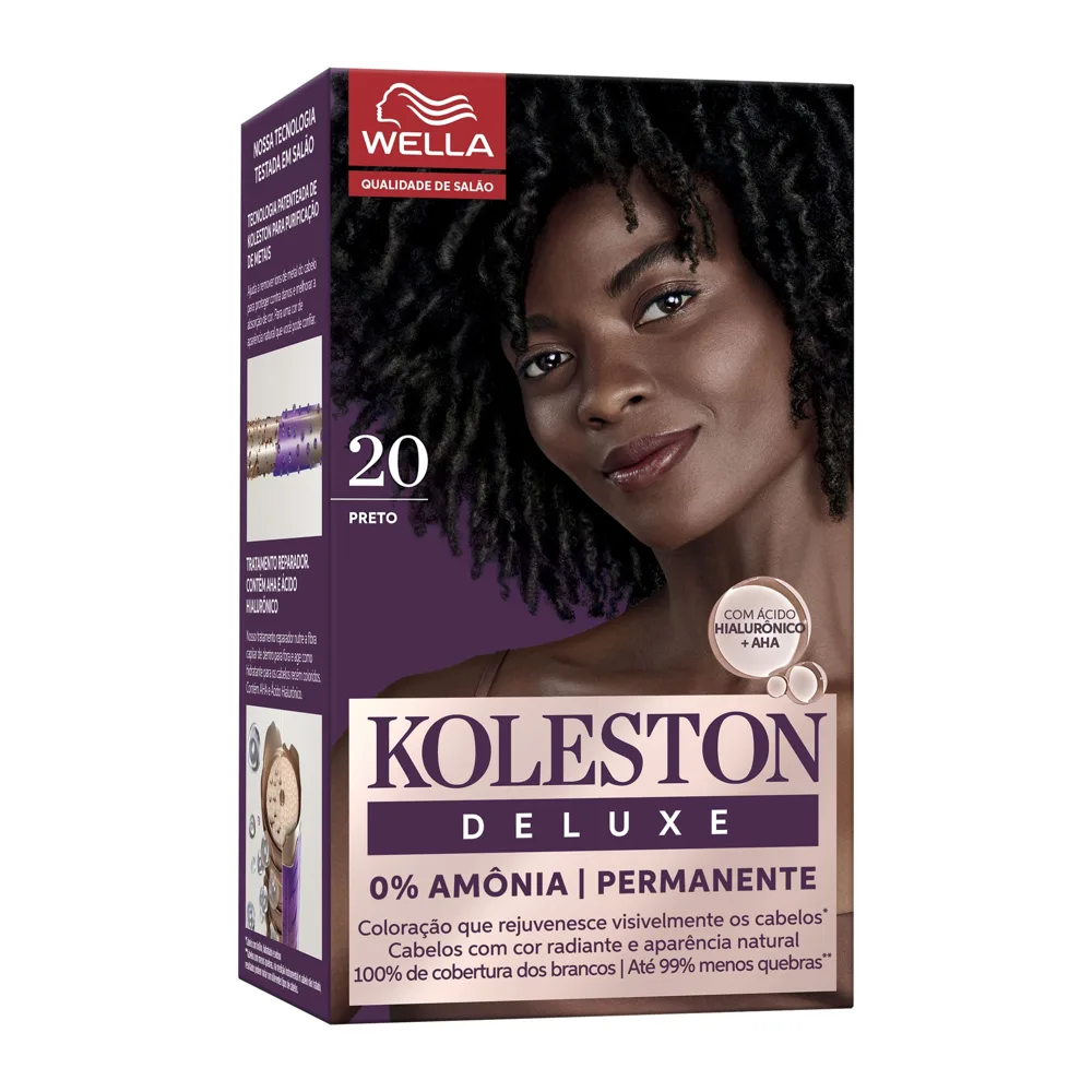Tinta Para Cabelo Koleston Deluxe Preto 2.0