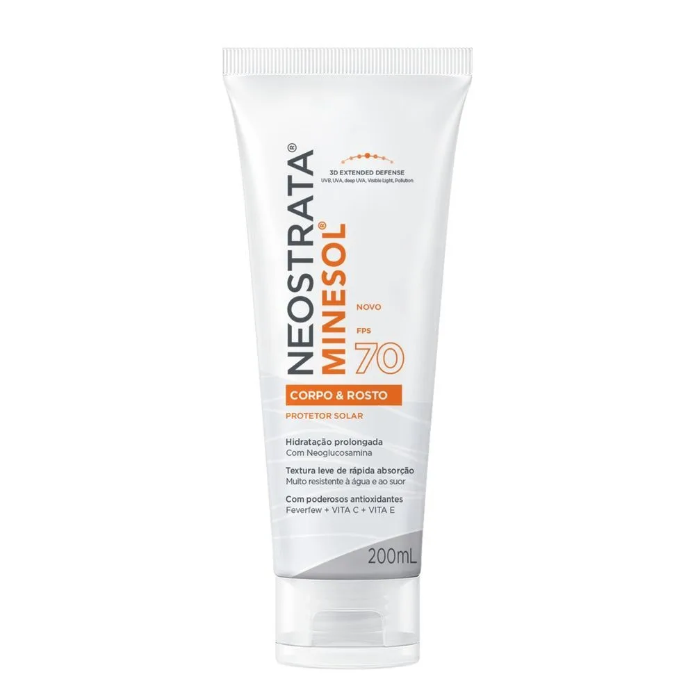 Protetor Solar Neostrata Minesol Rosto e Corpo FPS70 200ml