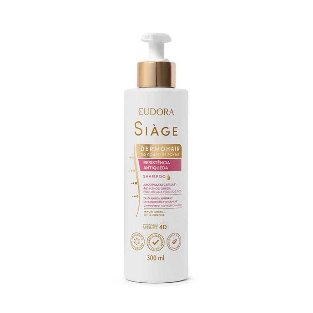 Shampoo Eudora Siàge DermoHair Resistência Antiqueda 300ml