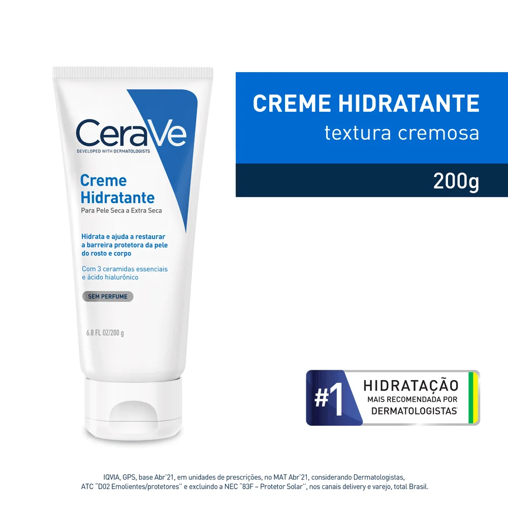 Creme Hidratante CeraVe Hidratante Pele Seca e Extra Seca 200g
