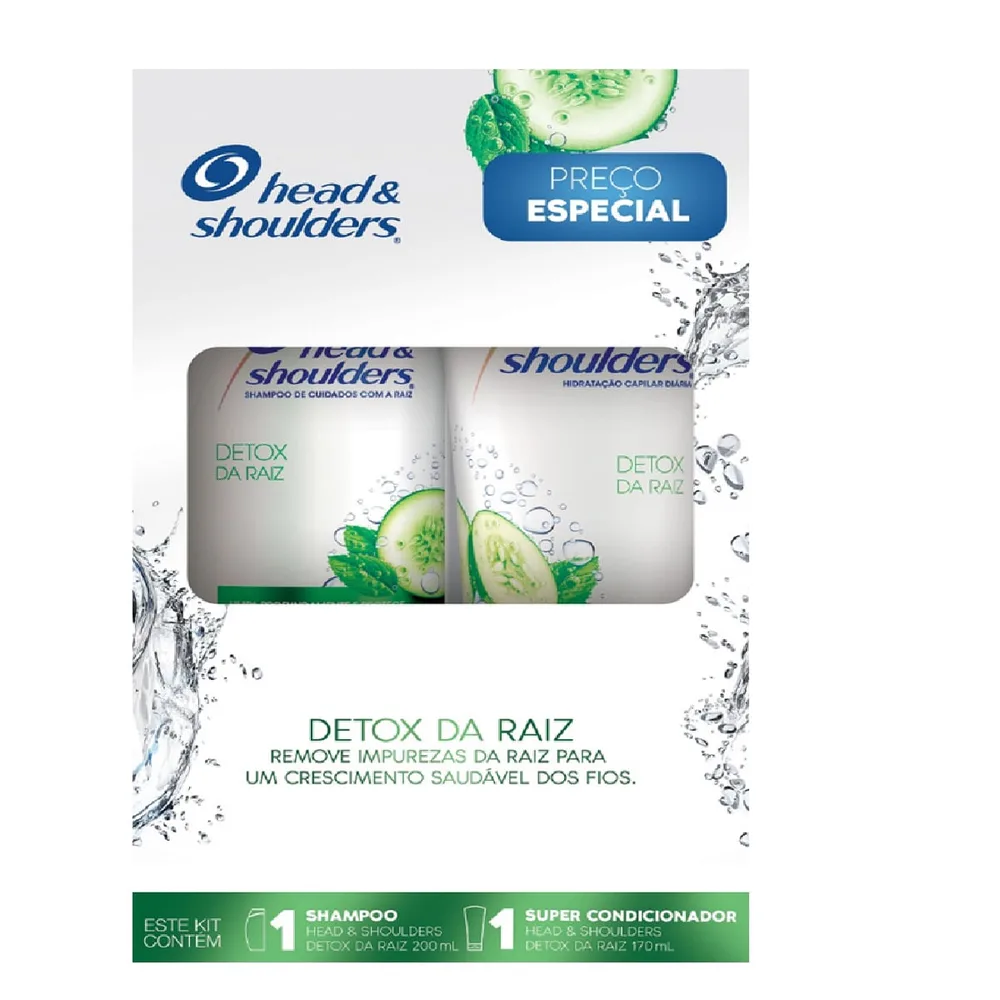 Shampoo Head & Shoulders Detox 200ml + Condicionador 170ml
