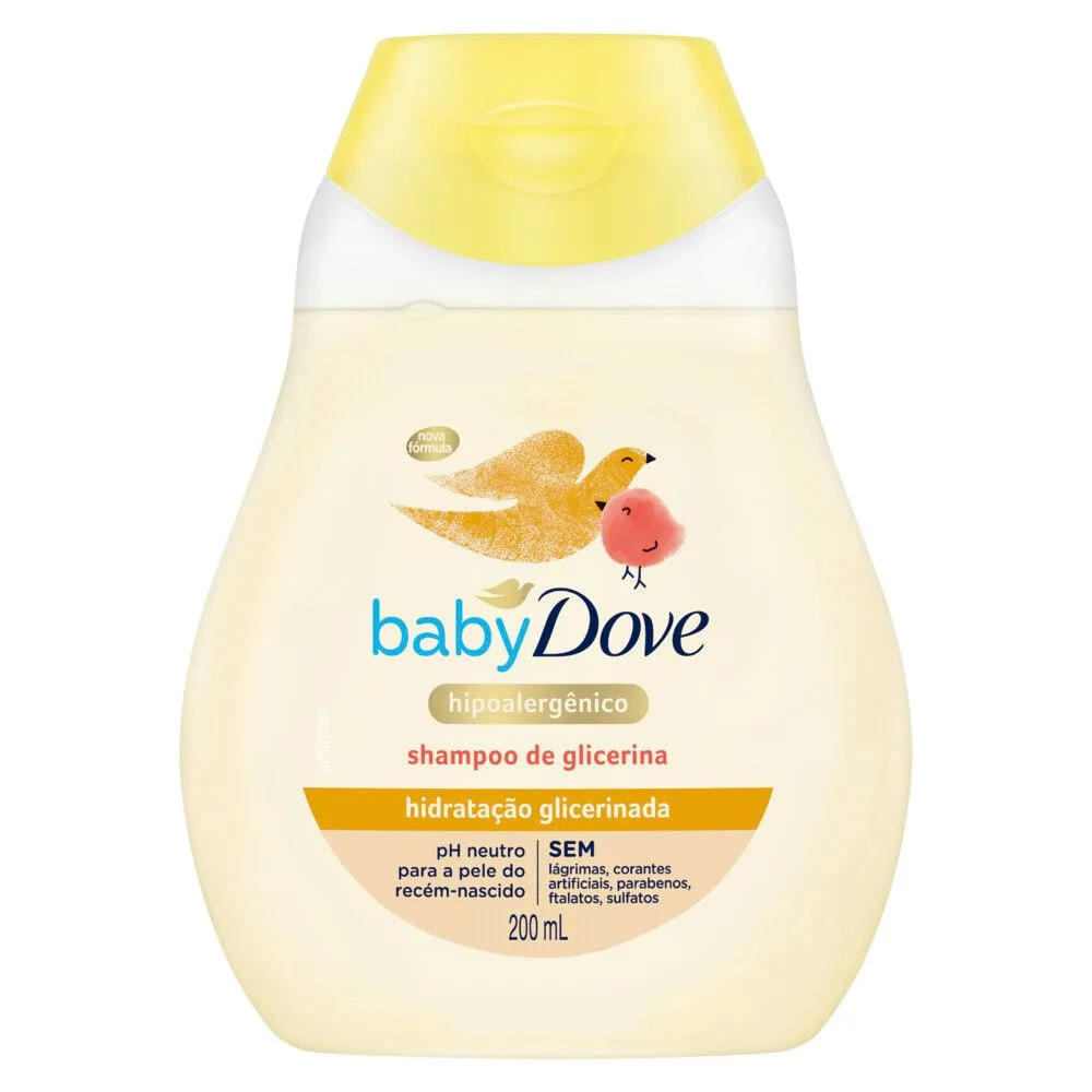 Shampoo Infantil Baby Dove Hidratação Glicerinada 200ml