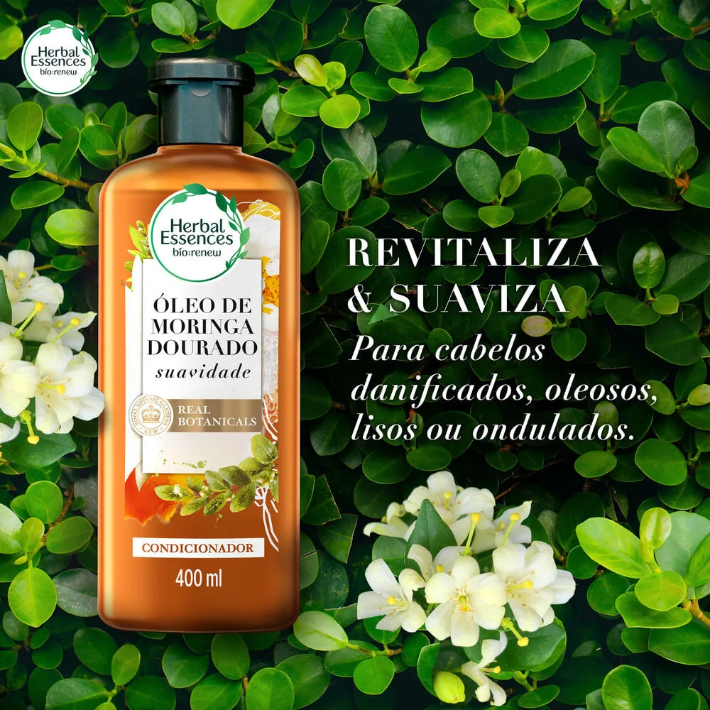 Condicionador Herbal Essences Bio Renew Suavidade Golden Moringa Oil 400ml