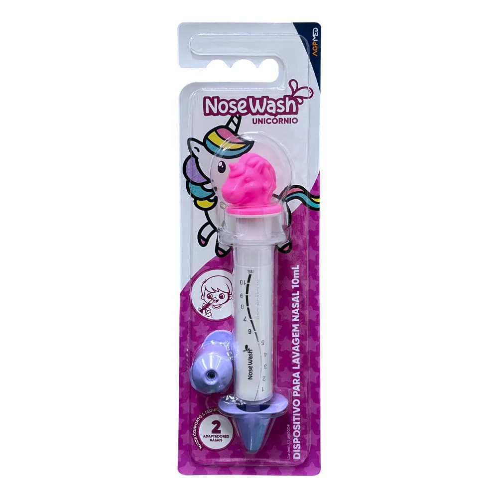 Dispositivo de Lavagem Nasal Nosewash Unicórnio 10ml + 2 Adaptadores