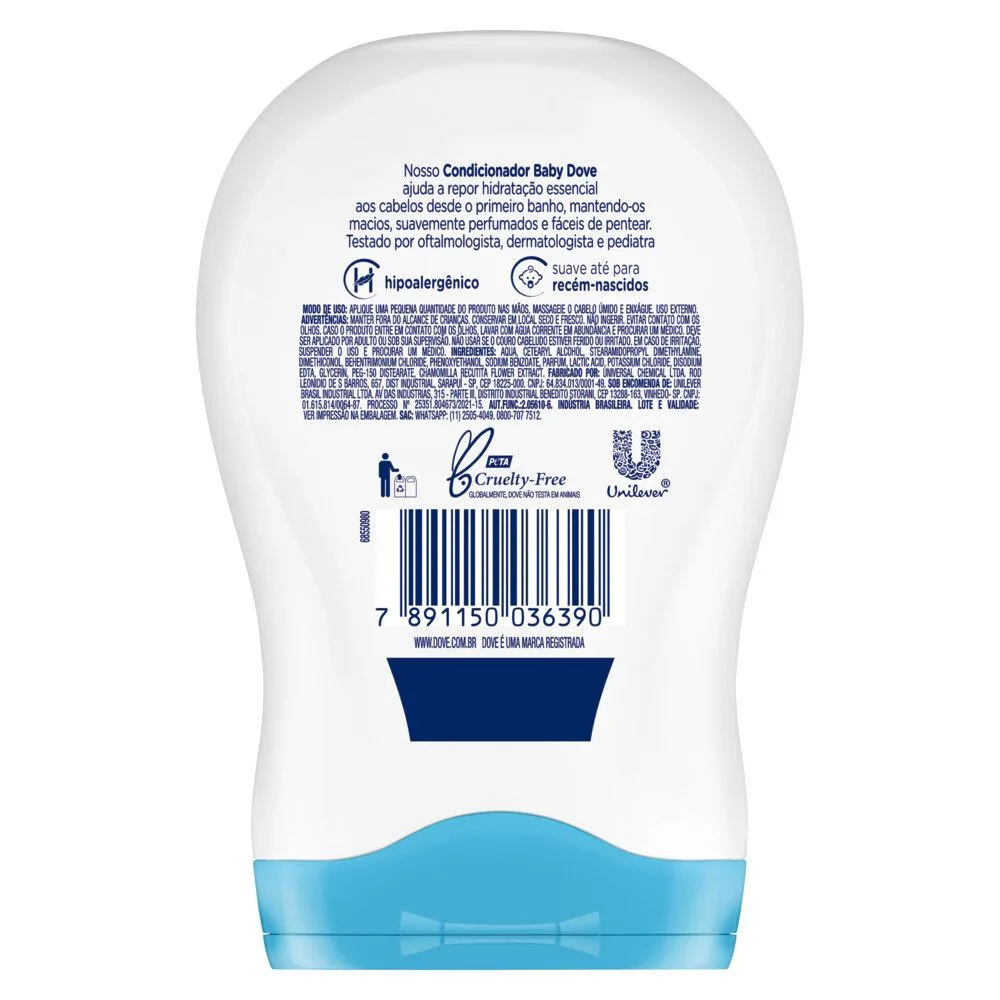 Condicionador Infantil Baby Dove Hidratação Enriquecida 200ml