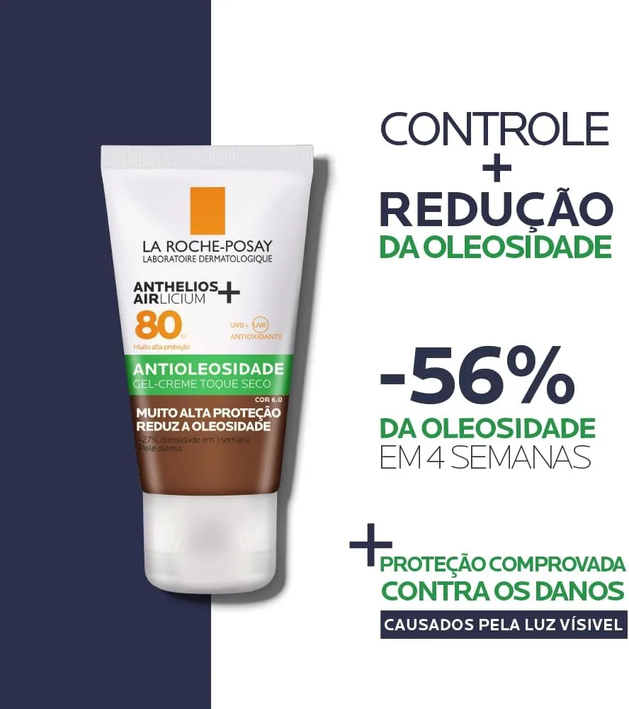 Protetor Solar Facial La Roche-Posay Anthelios Airlicium+ FPS80 Cor 6.0 40g