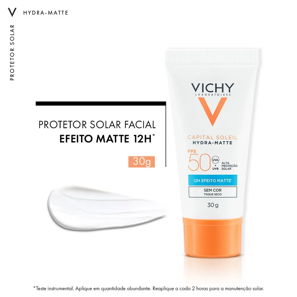 Protetor Solar Facial Vichy Capital Soleil Hydra Matte FPS50 30g