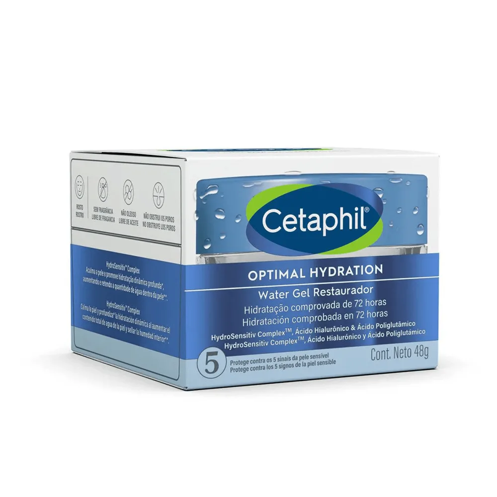 Hidratante Facial Cetaphil Optimal Hydration Water Gel Restaurador 48g
