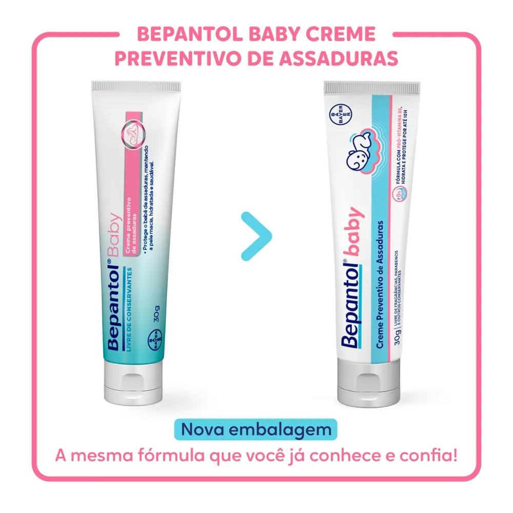 Pomada para Assadura Bepantol Baby com Pró-Vitamina B5 Sem Perfume Recém-Nascido 30g