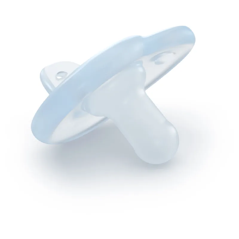 Chupeta Philips Avent Soothie Heart de 0 a 3 meses Flexível Silicone Azul 2 Unidades