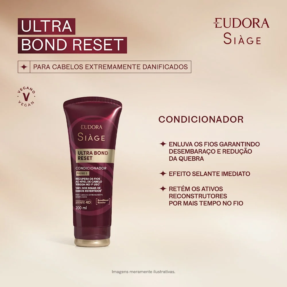 Condicionador Eudora Siàge Ultra Bond Reset 200ml