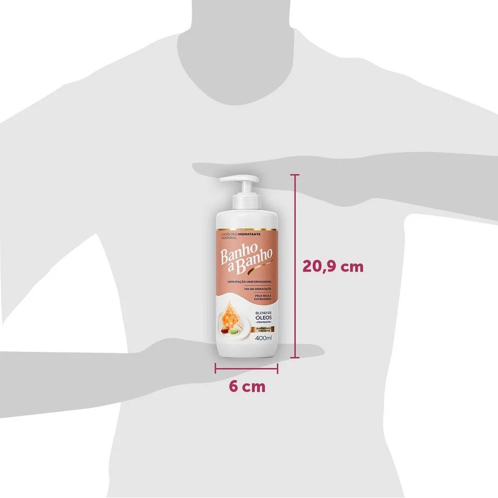 Deo-Hidratante Banho A Banho Loção Amêndoas Pistache Blend De Óleos E Pentavitin 72h 400ml