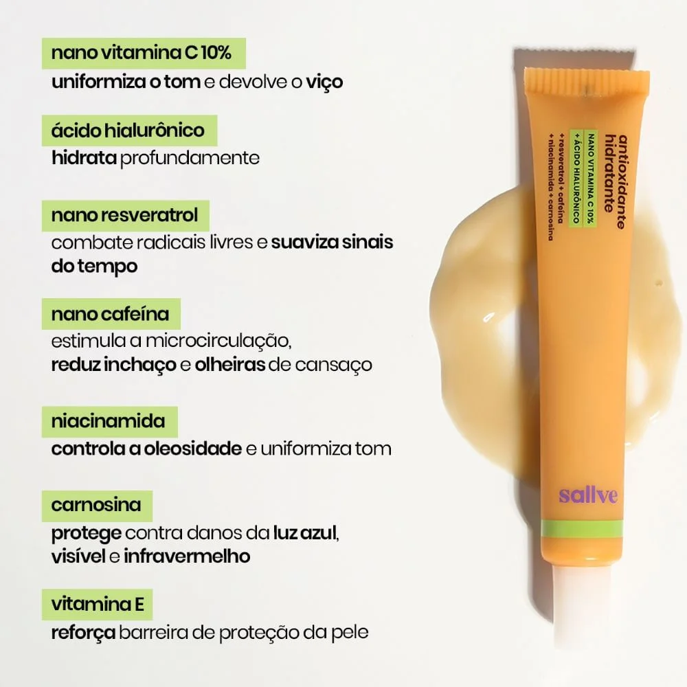 Sérum Facial Sallve Antioxidante Nano Vitamina C 10% 35g