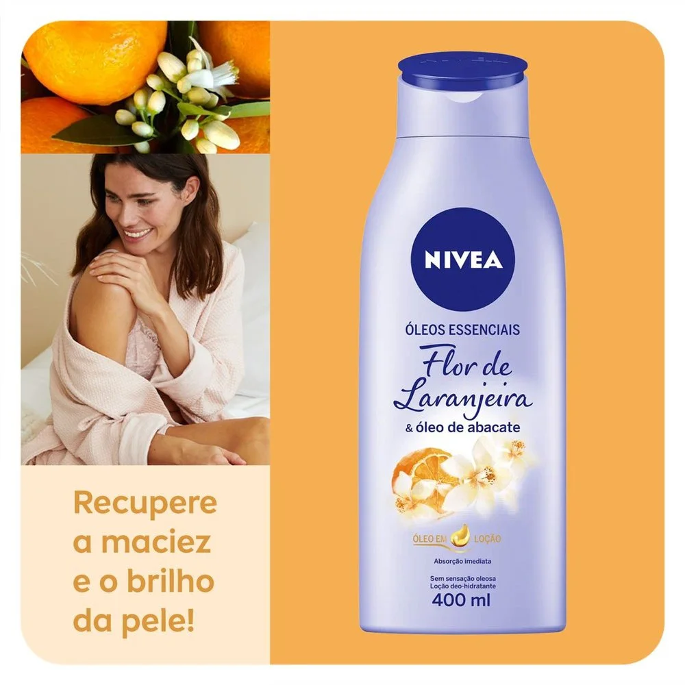 Loção Corporal Nivea Óleo Essencial Flor de Laranjeira 400ml