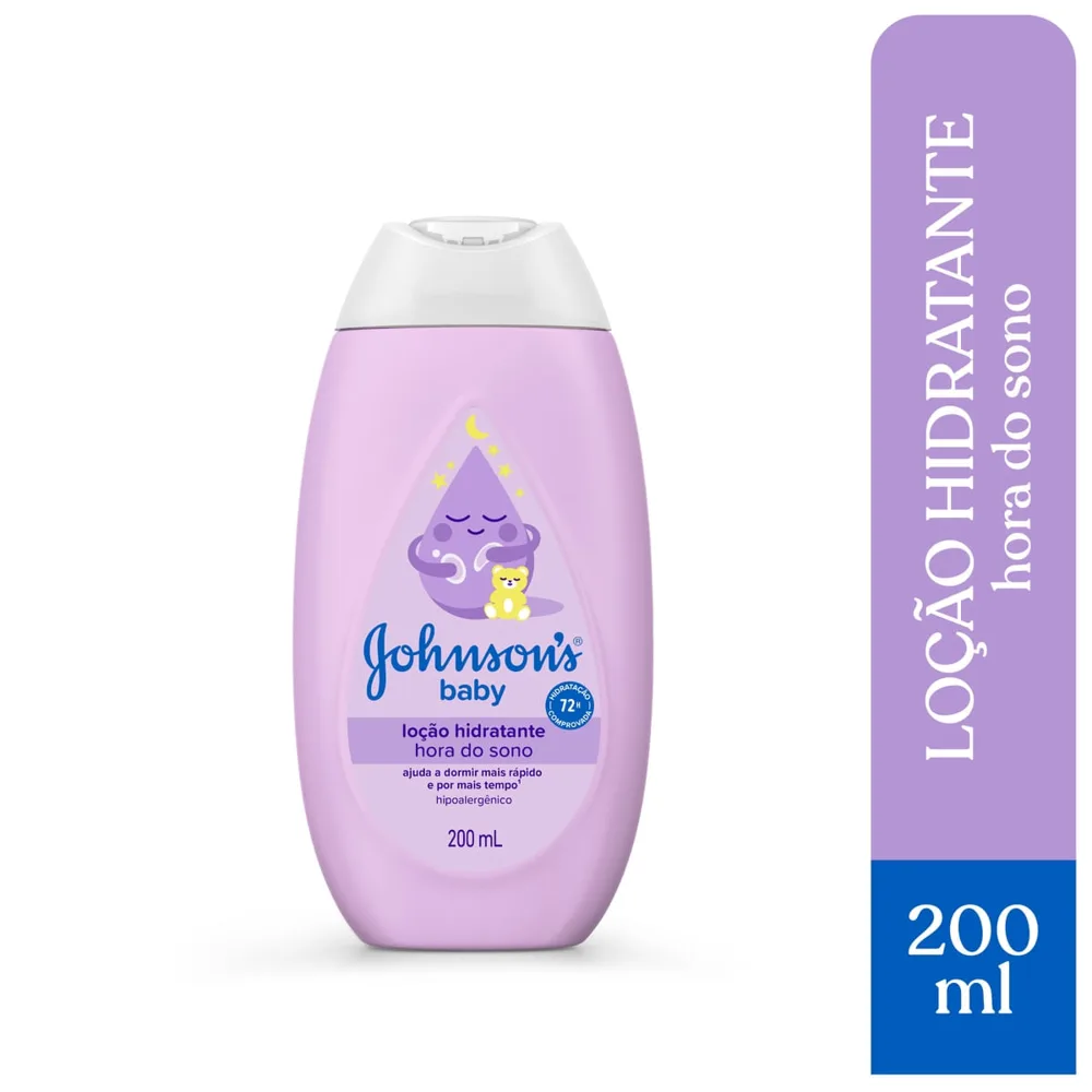 Loção Hidratante Infantil Johnson's Baby Hora do Sono Hipoalergênica 200ml