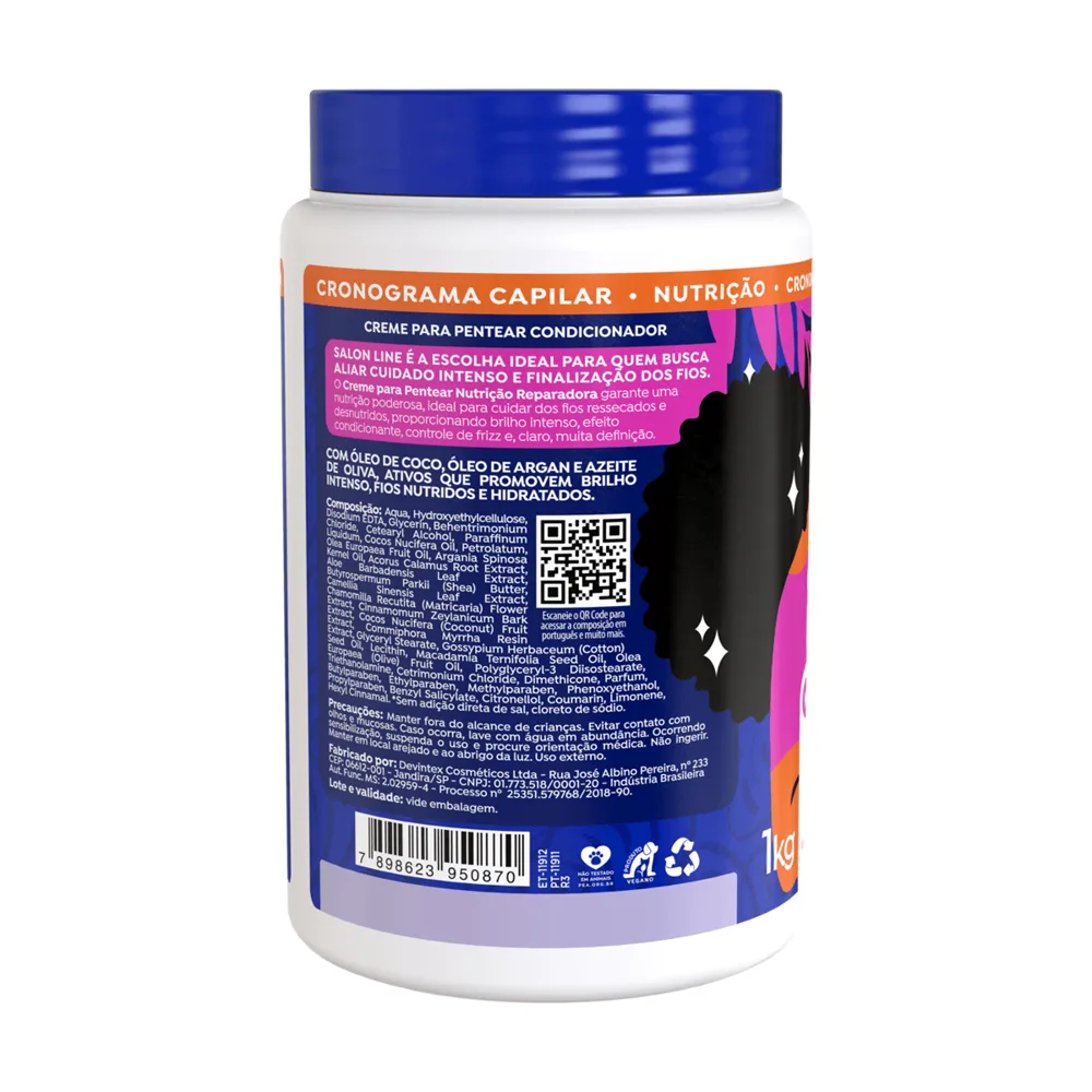 Creme De Pentear Salon Line Nutrição Reparadora 1Kg