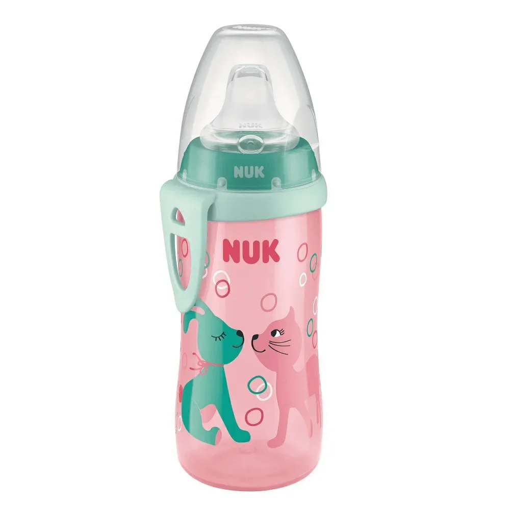 Copo de Transição NUK Active Cup +12 meses Antivazamento Rosa 300ml 1 Unidade