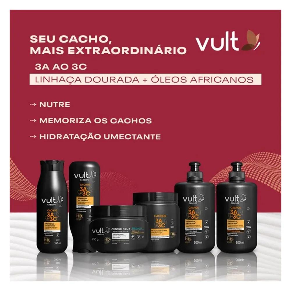 Creme de Pentear Vult Cachos 3A a 3C Memória dos Cachos 300ml