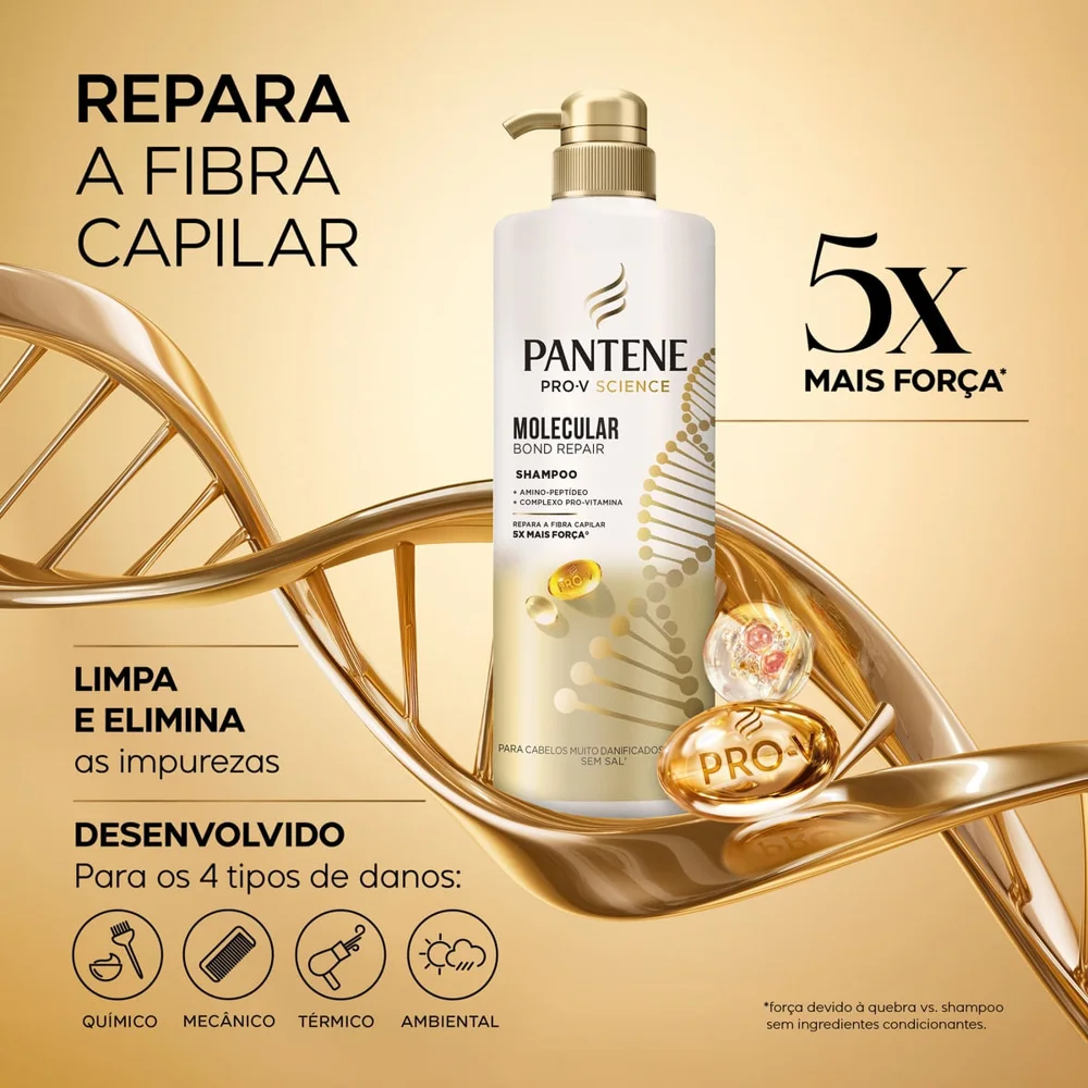 Shampoo Reparador Pantene Molecular Bond Repair 510ml