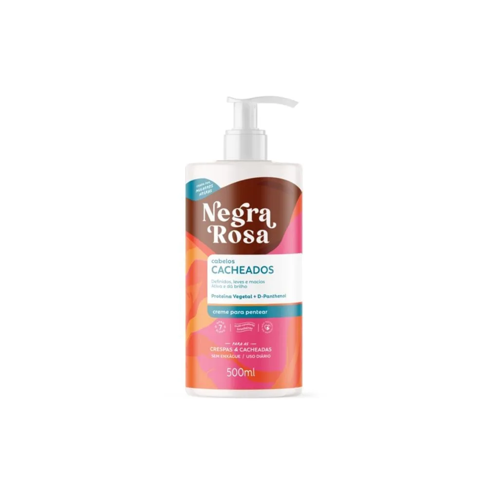 Creme Para Pentear Negra Rosa Cabelos Cacheados 500ml