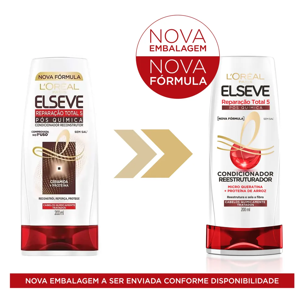 Condicionador L'oréal Paris Elseve Reparação Total 5 Química 200ml