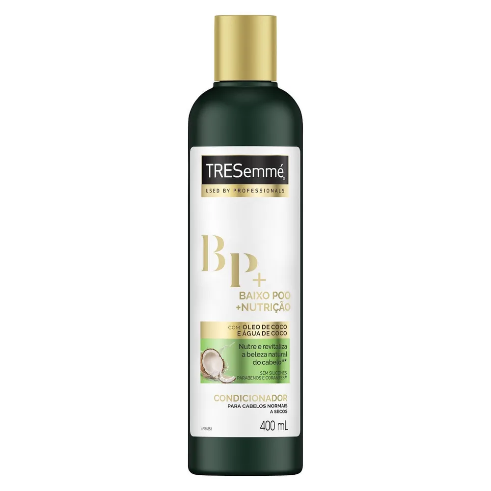 Condicionador TRESemmé Revitaliza Baixo POO + Nutrição Óleo de Coco e Água de Coco 400ml
