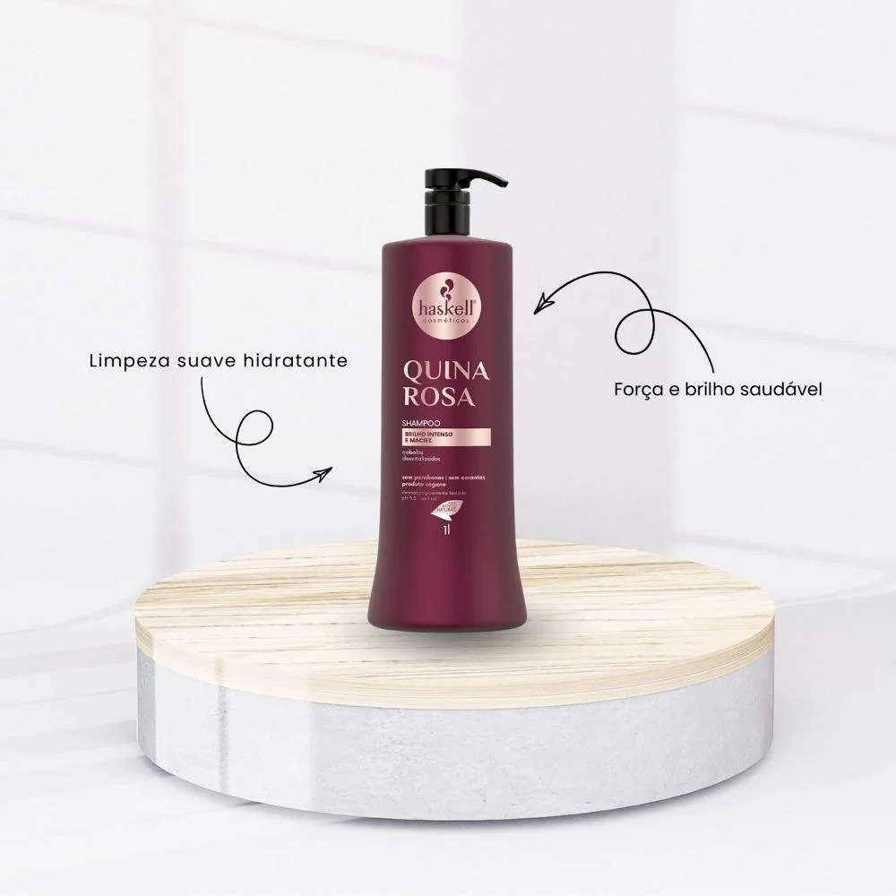 Haskell - Shampoo Quina Rosa Fortificação dos Fios 1000ml