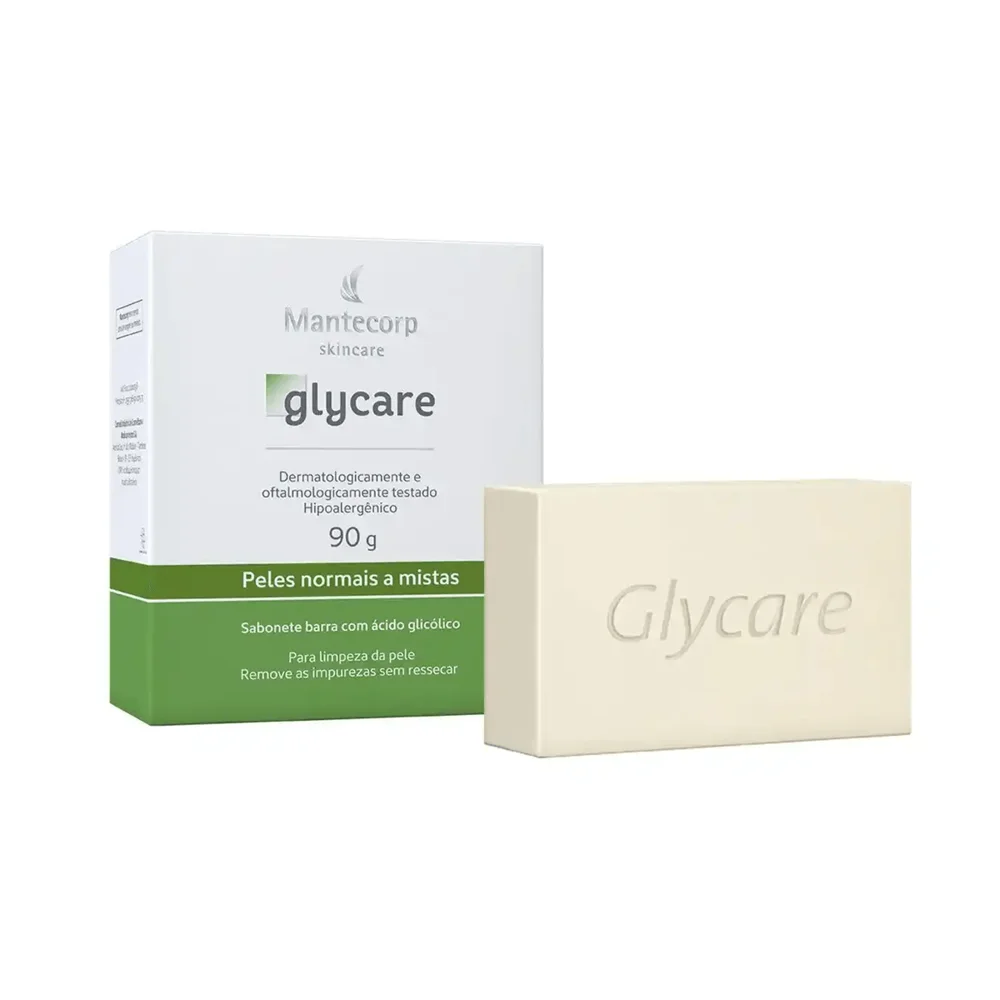 Sabonete em Barra Facial Mantecorp Skincare Glycare Ácido Glicólico 90g