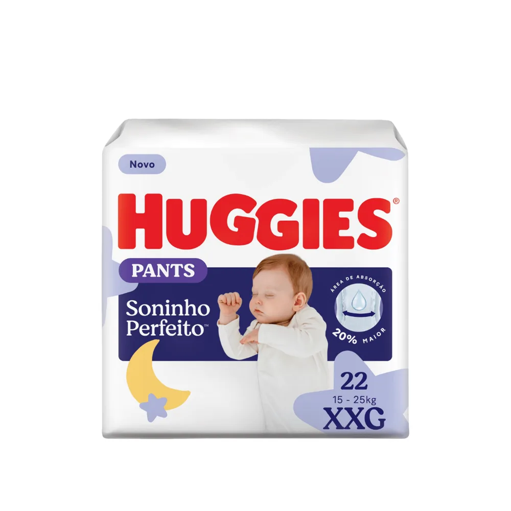 Fralda Descartável Infantil Pants Huggies Soninho Perfeito Xxg 22 Unidades