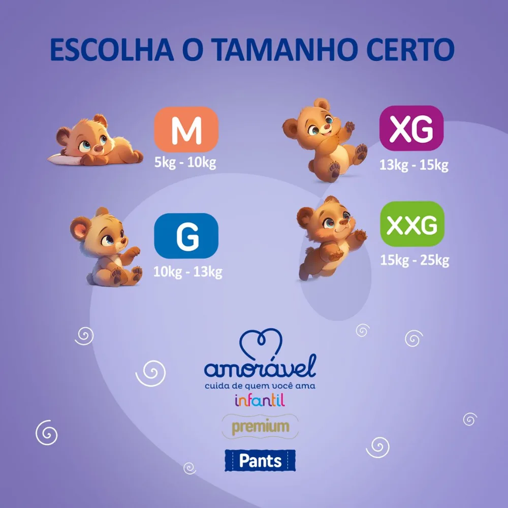 Fralda Amorável Pants G 60 Unidades