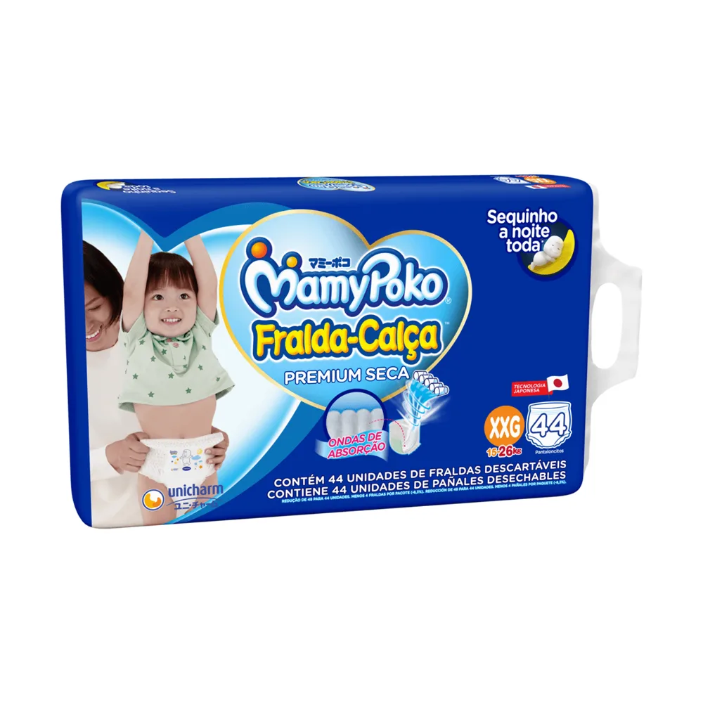 Fralda-Calça MamyPoko Cuidado Real XXG 44 Unidades
