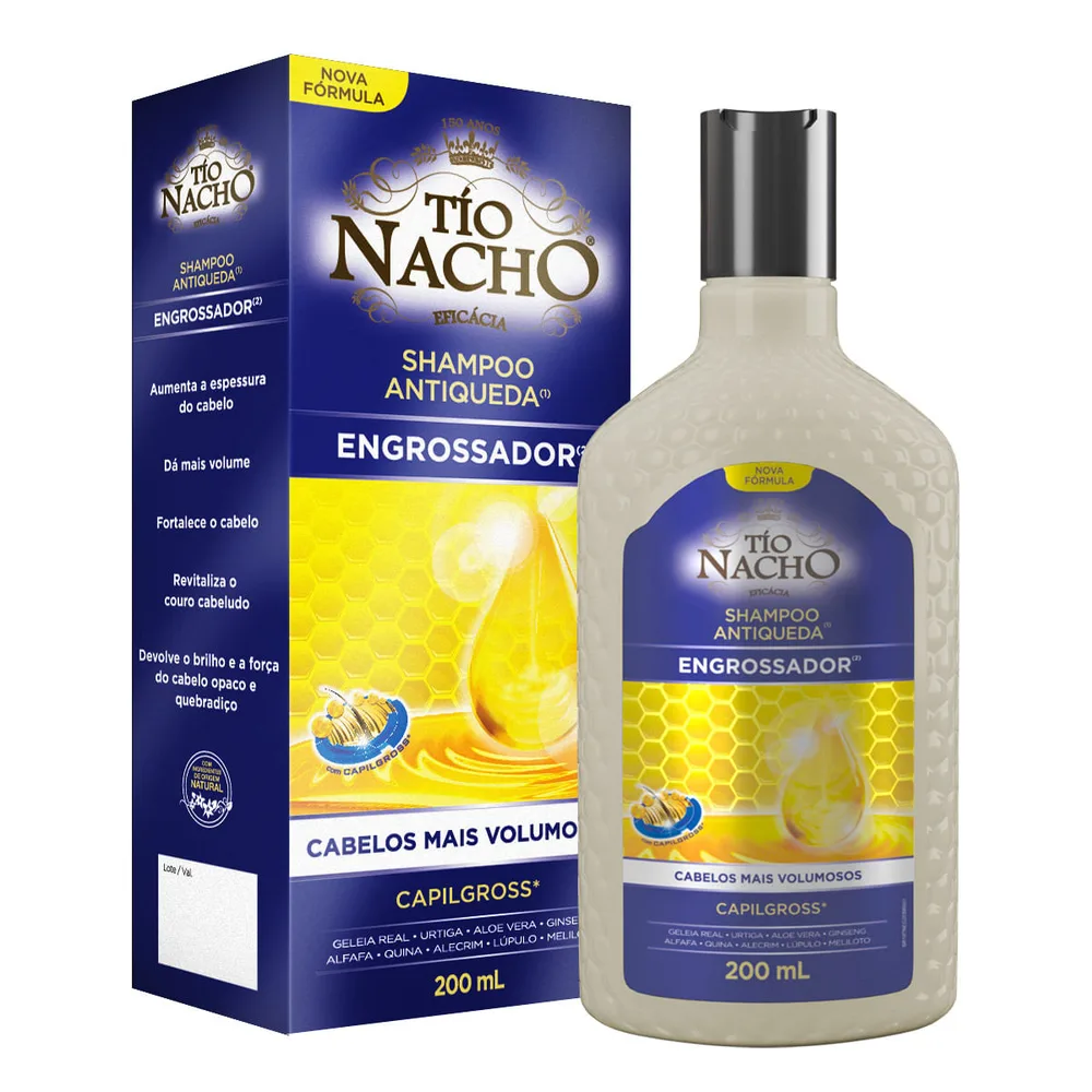 Shampoo Tío Nacho Engrossador Antiqueda Capillgross 200ml