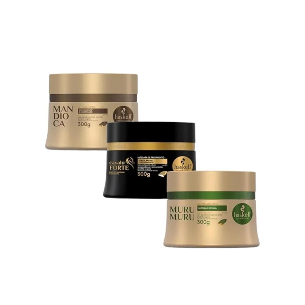 Cronograma Haskell Cabelo Forte Máscaras 300g